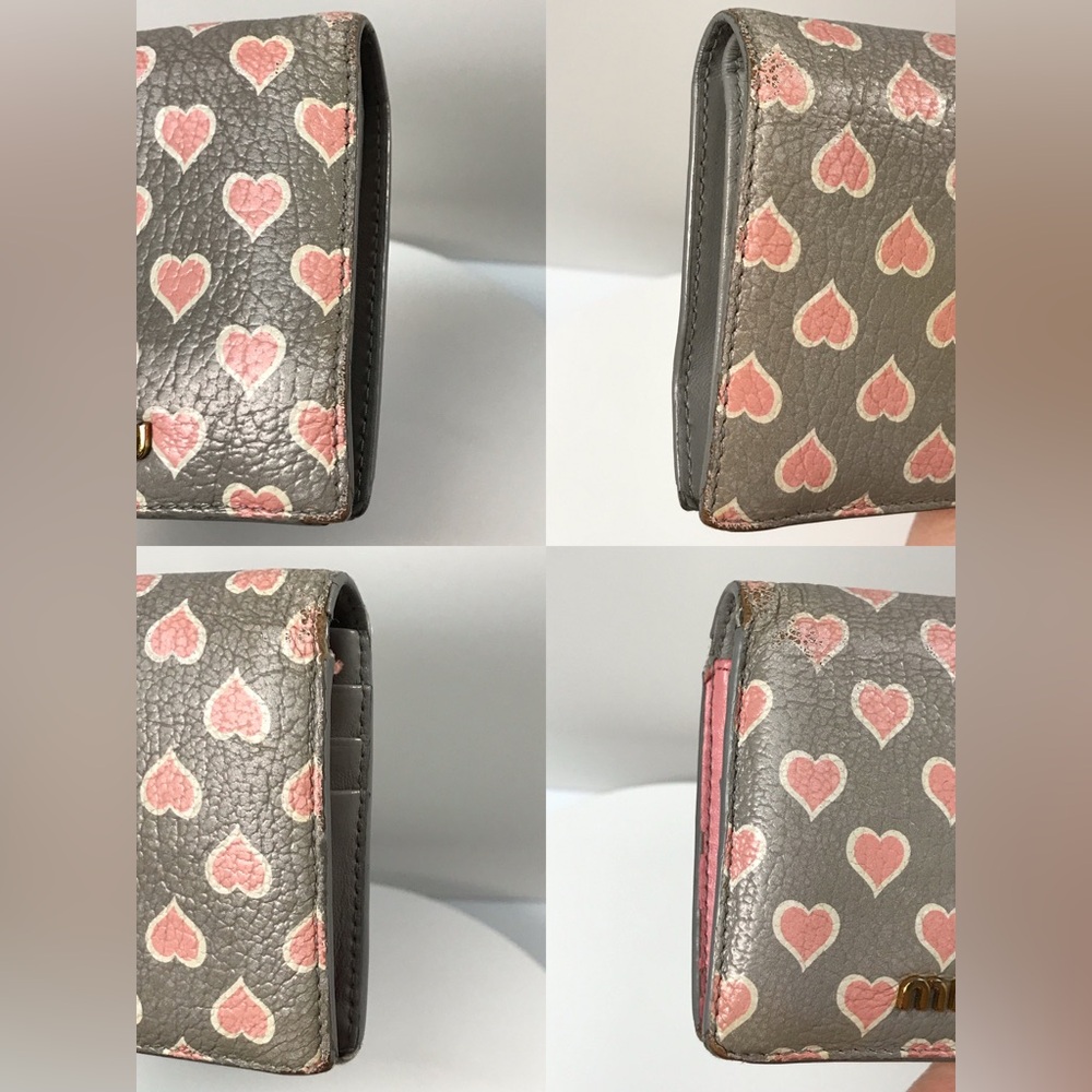 MIU MIU Heart Leather Bifold Compact Wallet 😍 - Picture 16 of 17